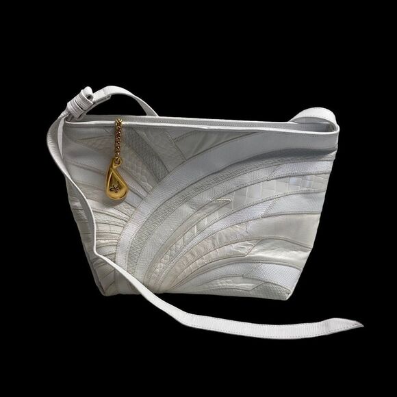 SHARIF‎ Women’s White Shoulder Handbag Made in USA 9X4X10 - Picture 1 of 12